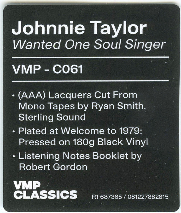 Johnnie Taylor - Wanted One Soul Singer | Mint (M) Mint (M)-