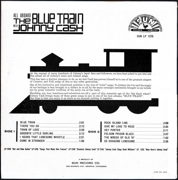Johnny Cash - All Aboard The Blue Train | Very Good Plus (VG+) Very Good (VG)-