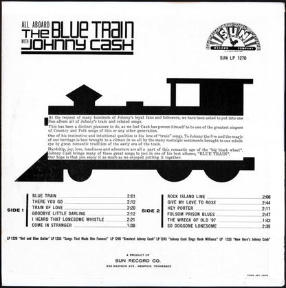 Johnny Cash - All Aboard The Blue Train | Very Good Plus (VG+) Very Good (VG)-