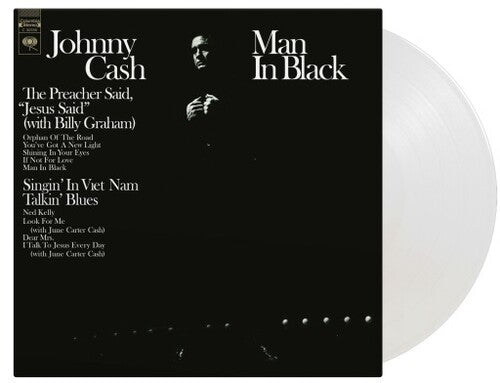 Johnny Cash - Man In Black (Limited Edition, 180 Gram Crystal Clear Vinyl) [Import] | Mint (M) Mint (M)-
