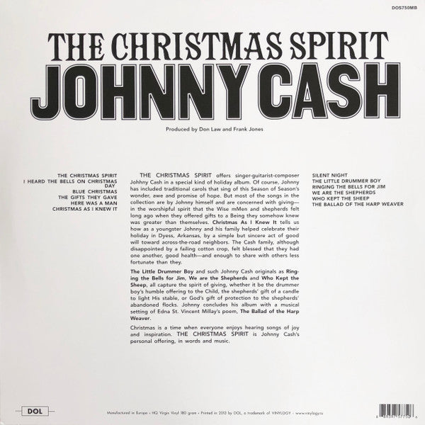 Johnny Cash The Christmas Spirit DOL LP, Album, RE, Red Mint (M) Mint (M)-