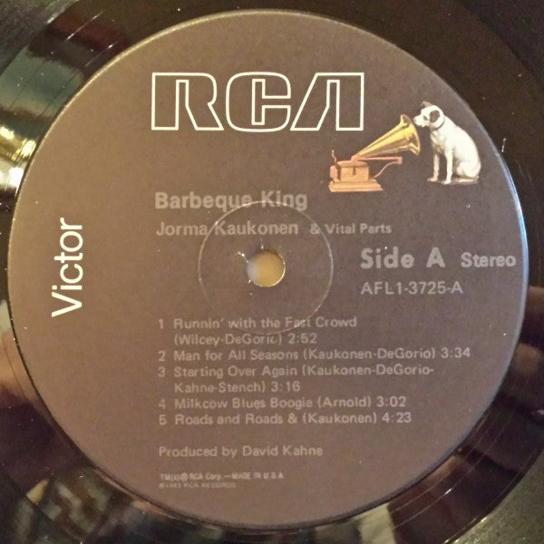 Jorma Kaukonen & Vital Parts - Barbeque King | Near Mint (NM) Near Mint (NM)-