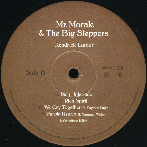 Kendrick Lamar Mr. Morale & The Big Steppers pgLang, Top Dawg Entertainment, Aftermath Entertainment, Interscope Records 2xLP, Album, 180 Mint (M) Mint (M)-