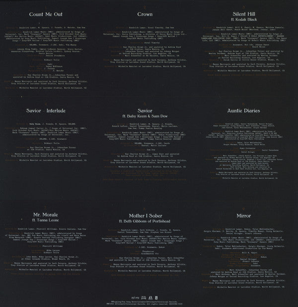 Kendrick Lamar Mr. Morale & The Big Steppers pgLang, Top Dawg Entertainment, Aftermath Entertainment, Interscope Records 2xLP, Album, 180 Mint (M) Mint (M)-