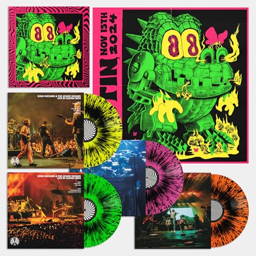 King Gizzard & The Lizard Wizard - King Gizzard - Live In Austin '24 (Neon Splatter 4xVINYL Box Set) | Mint (M)-