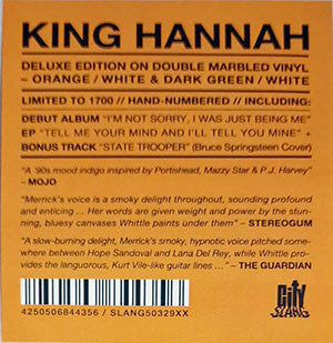 King Hannah - I’M Not Sorry, I Was Just Being Me/Tell Me Your Mind And I'll Tell You Mine - Deluxe Edition | Mint (M) Mint (M)-