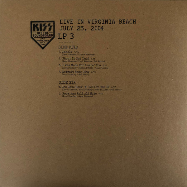 Kiss - Off The Soundboard Live In Virginia Beach July 25, 2004 | Mint (M) Mint (M)-