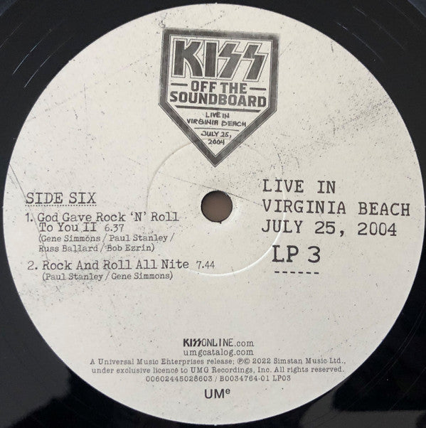 Kiss - Off The Soundboard Live In Virginia Beach July 25, 2004 | Mint (M) Mint (M)-