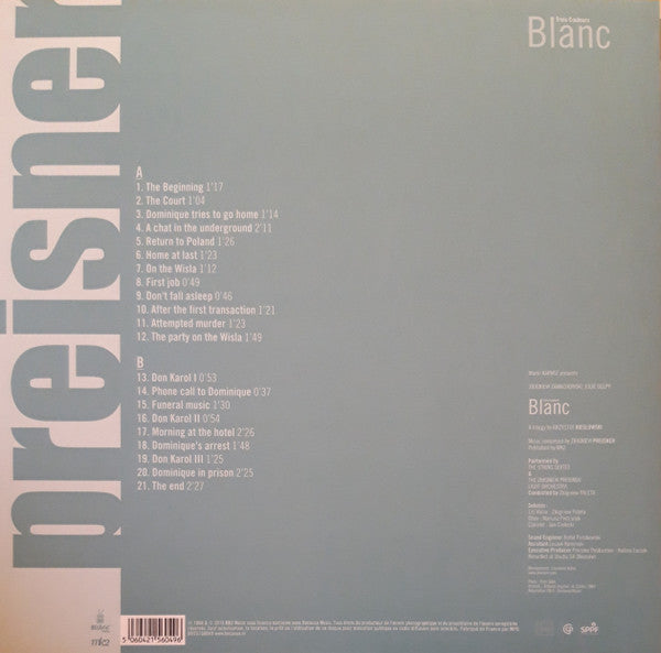 Krzysztof Kieślowski, Zbigniew Preisner - Trois Couleurs Blanc (Bande Originale Du Film) | Mint (M) Mint (M)-