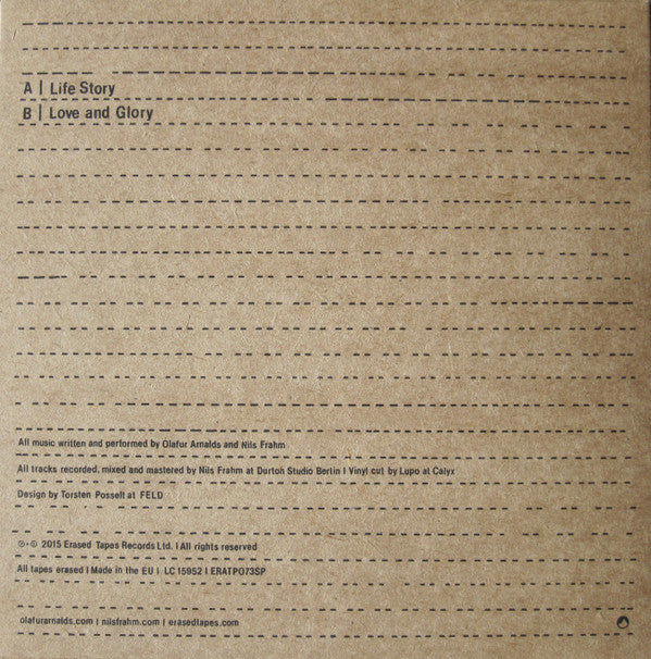 Ólafur Arnalds, Nils Frahm - Life Story Love And Glory | Mint (M) Mint (M)-