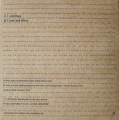 Ólafur Arnalds, Nils Frahm - Life Story Love And Glory | Mint (M) Mint (M)-