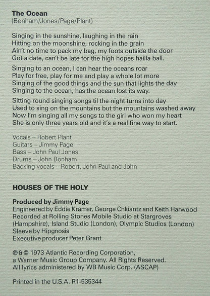 Led Zeppelin - Houses Of The Holy | Mint (M) Mint (M)-