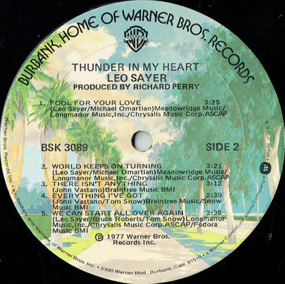Leo Sayer - Thunder In My Heart | Near Mint (NM) Very Good Plus (VG+)-