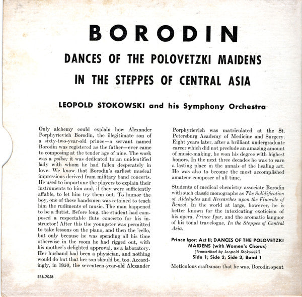 Leopold Stokowski - Dances Of The Polovetzki Maidens / In The Steppes Of Central Asia *2X7"* | Near Mint (NM) Near Mint (NM)-