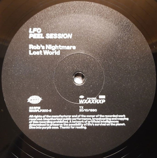 LFO - Peel Session TX 20/10/90 | Mint (M) Mint (M)-
