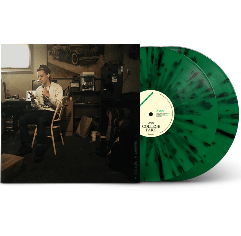 Logic - College Park (Limited Edition, "Varsity" Green & Black Splatter, Artist Signed) (2 Lp's) |-