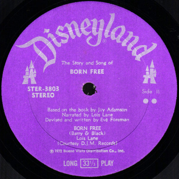 Lois Lane (3) - The Story And Songs Of Living Free Born Free | Near Mint (NM) Very Good (VG)-