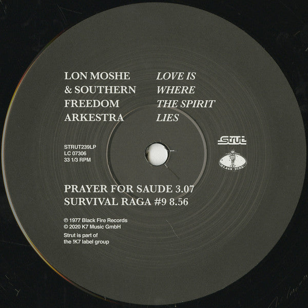 Lon Moshe & Southern Freedom Arkestra - Love Is Where The Spirit Lies | Mint (M) Mint (M)-