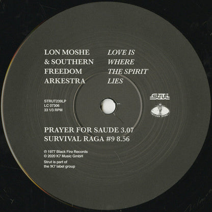 Lon Moshe & Southern Freedom Arkestra - Love Is Where The Spirit Lies | Mint (M) Mint (M)-