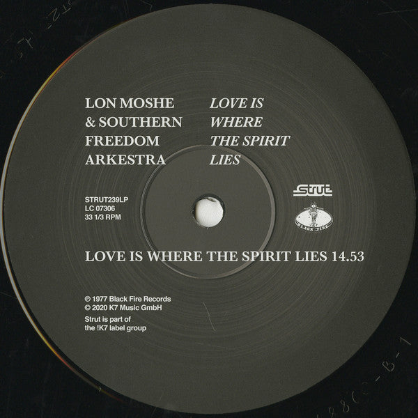 Lon Moshe & Southern Freedom Arkestra - Love Is Where The Spirit Lies | Mint (M) Mint (M)-