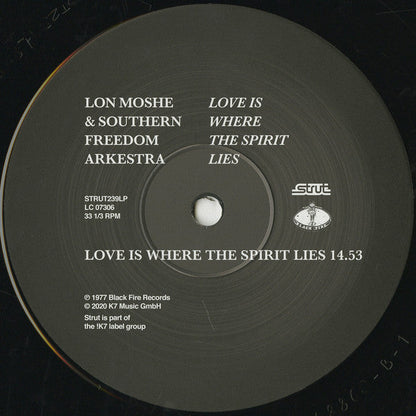 Lon Moshe & Southern Freedom Arkestra - Love Is Where The Spirit Lies | Mint (M) Mint (M)-