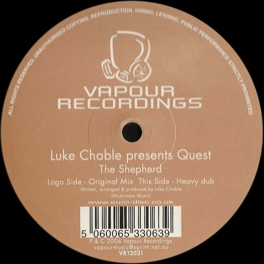 Luke Chable Presents Quest The Shepherd Vapour Recordings 12" Very Good Plus (VG+) Generic-