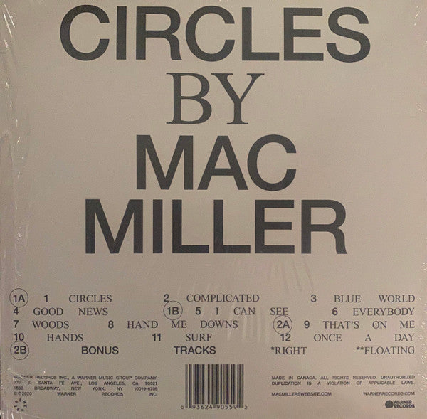Mac Miller - Circles (VINYL 2xLP) | NEW Mint (M) Mint (M)-