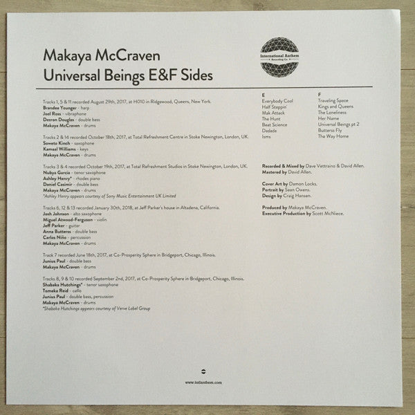 Makaya McCraven - Universal Beings E&F Sides | Mint (M) Mint (M)-