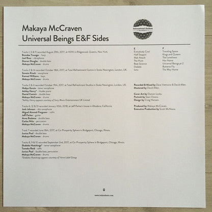 Makaya McCraven - Universal Beings E&F Sides | Mint (M) Mint (M)-