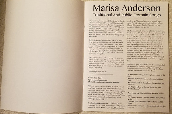 Marisa Anderson - Traditional And Public Domain Songs | Mint (M) Mint (M)-