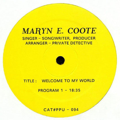 Maryn E. Coote - Welcome To My World | Mint (M) Mint (M)-