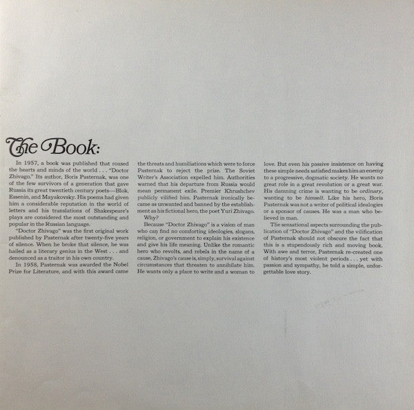 Doctor Zhivago (Original Sound Track Album) | Near Mint (NM) Near Mint (NM)-