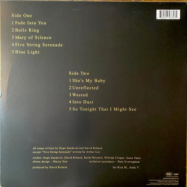 Mazzy Star So Tonight That I Might See Capitol Records LP, Album, RE Mint (M) Mint (M)-