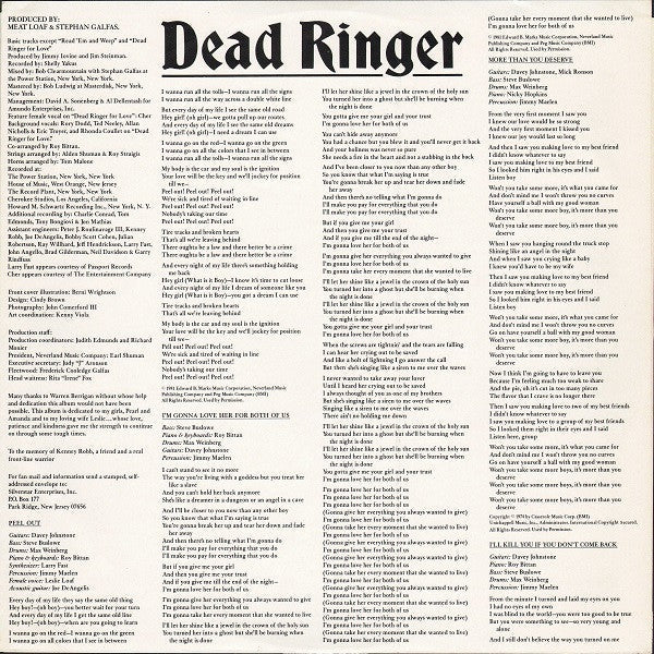 Meat Loaf - Dead Ringer | Near Mint (NM) Near Mint (NM)-