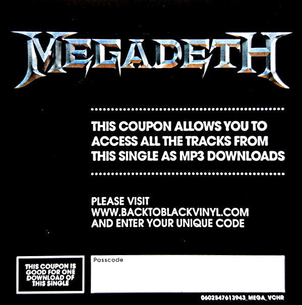 Megadeth - Dystopia (VINYL LP) | Very Good Plus (VG+) Near Mint (NM)-