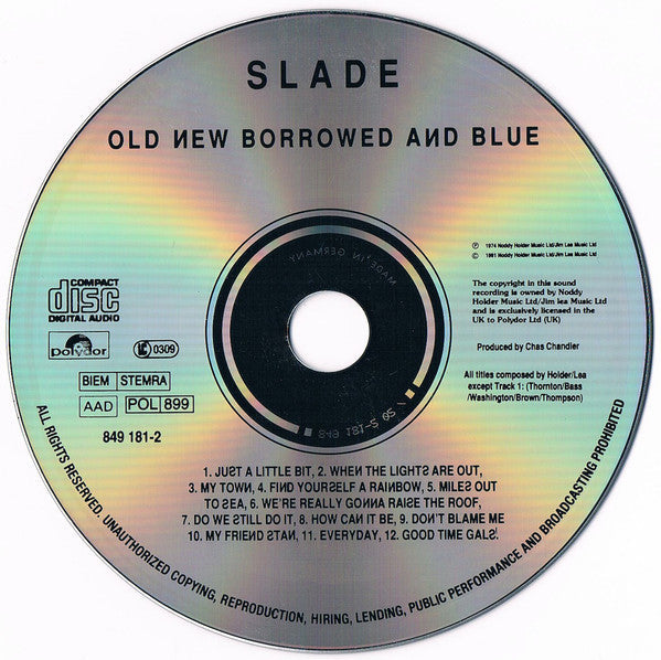 Slade - Old New Borrowed And Blue (IMPORT CD) | Near Mint (NM) Excellent (EX)-