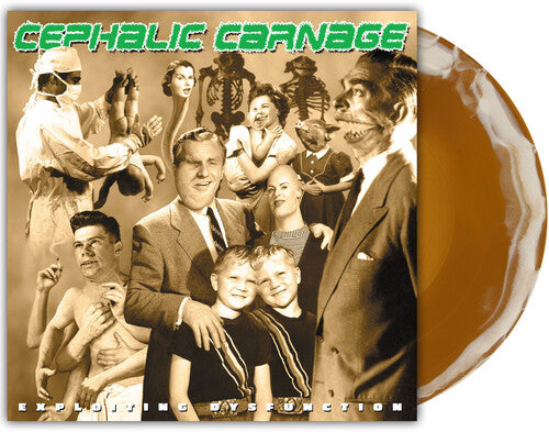Cephalic Carnage - (PRE-ORDER 12/19/2025) Exploiting Dysfunction (Deluxe 25Th Anniversary Reissue) (Bone White & Gold Merge Vinyl) [2Lp] |-