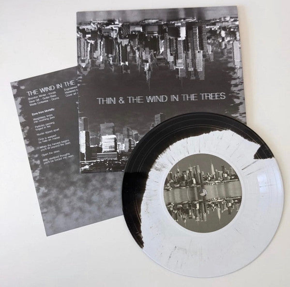 Thin (5) - Thin & The Wind In The Trees Split (HALF BLACK/HALF WHITE VINYL 7") | Mint (M) Mint (M)-