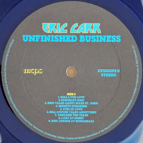 Eric Carr - Unfinished Business (LIQUID FILLED BLUE VINYL) |-