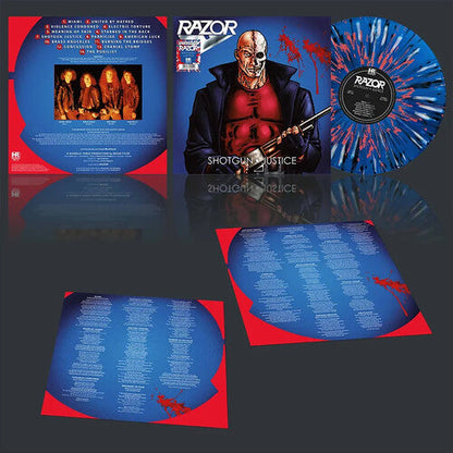 Razor - Shotgun Justice (BLUE SPLATTER VINYL) | Mint (M) Mint (M)-