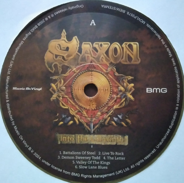 Saxon - Into The Labyrinth (COLOR VINYL) | Mint (M) Mint (M)-