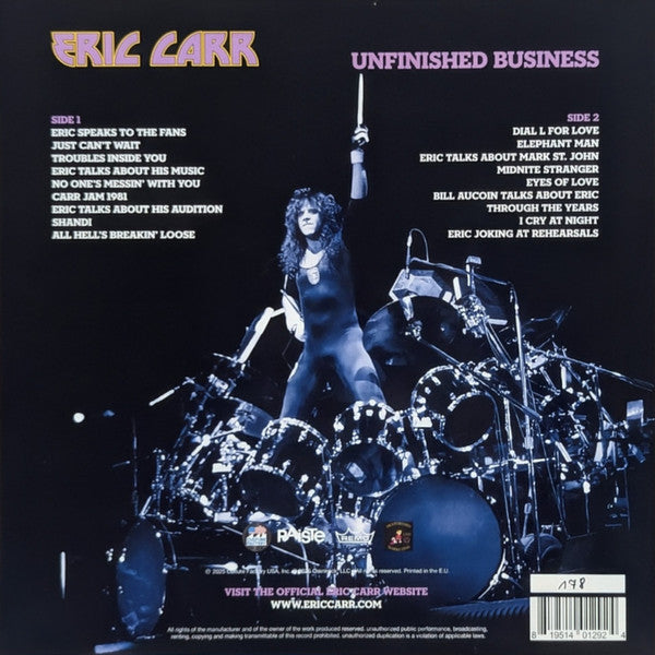 Eric Carr - Unfinished Business (LIQUID FILLED BLUE VINYL) |-