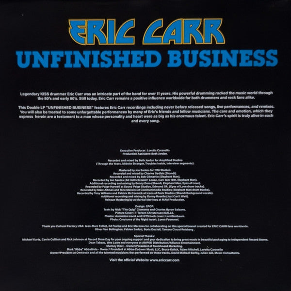 Eric Carr - Unfinished Business (LIQUID FILLED BLUE VINYL) |-
