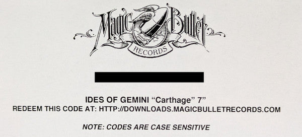 Carthage (7" CLEAR VINYL) | Mint (M) Mint (M)-