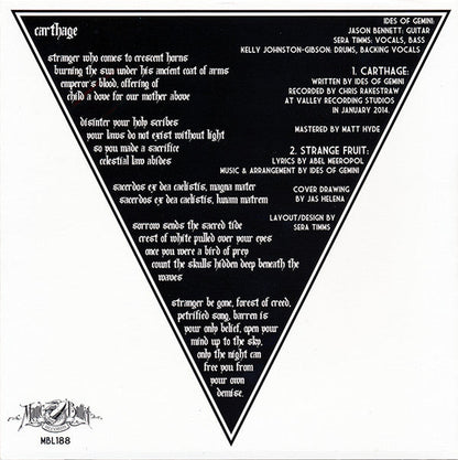 Ides Of Gemini - Carthage (7" VINYL) | Mint (M) Mint (M)-