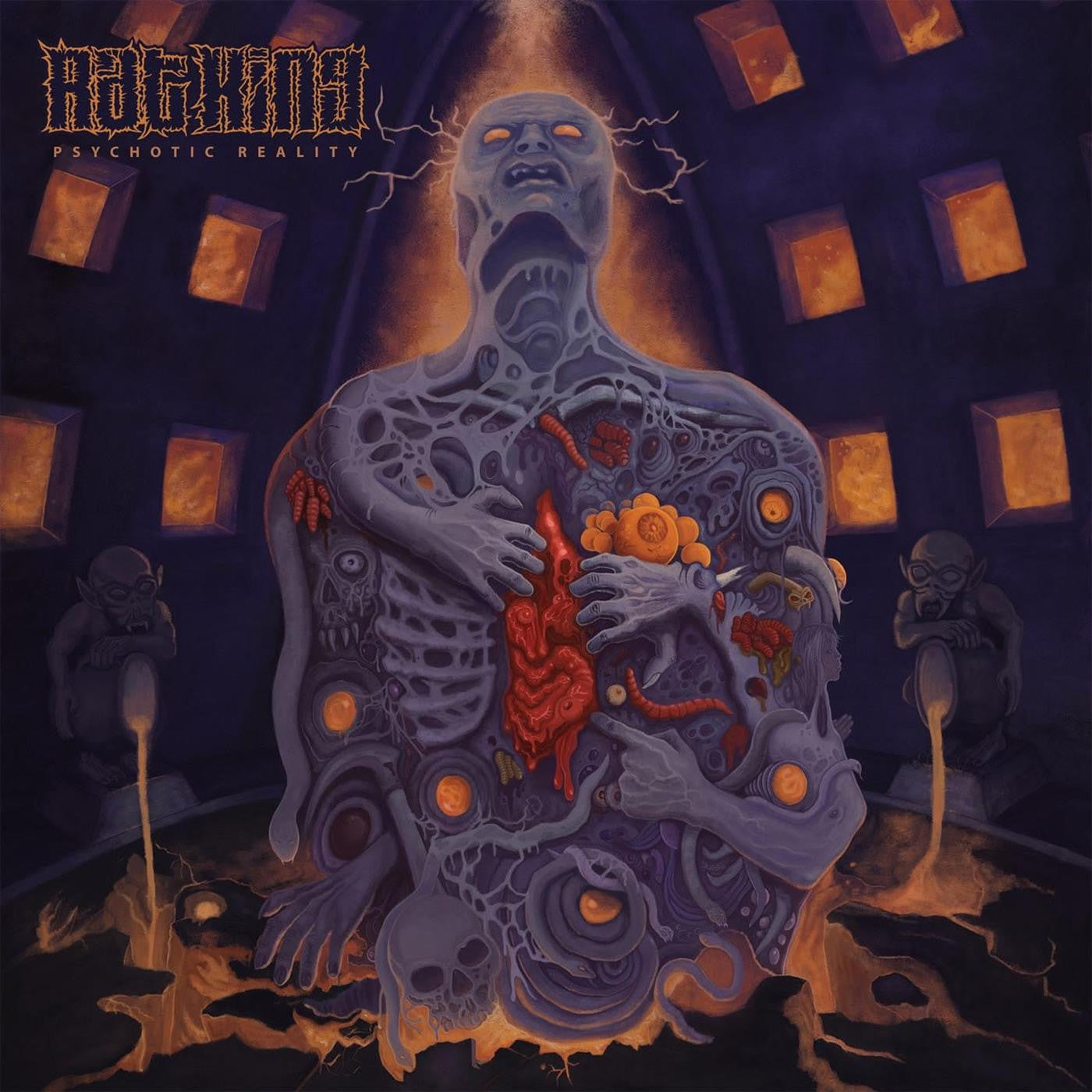 Rat King - Psychotic Reality (CLEAR WITH DEEP PURPLE & ORANGE SPLATTER VINYL) |-