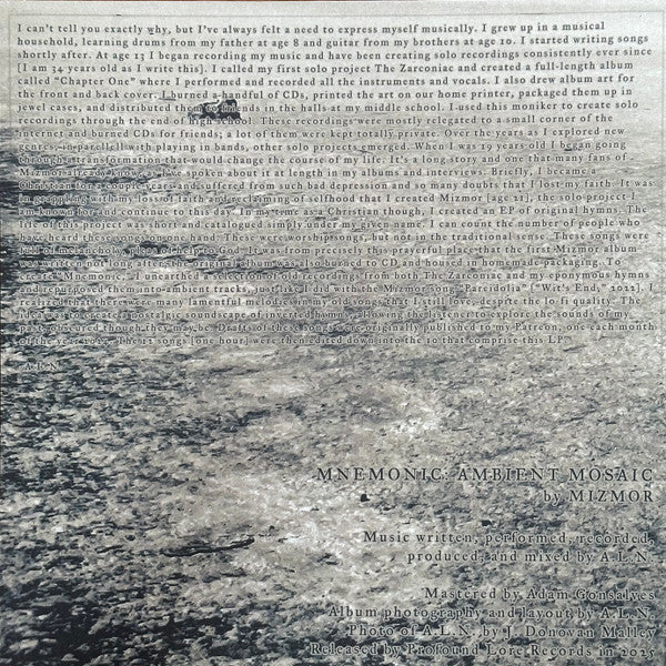 מזמור / MIZMOR - Mnemonic: Ambient Mosaic (VINYL) | Mint (M) Mint (M)-