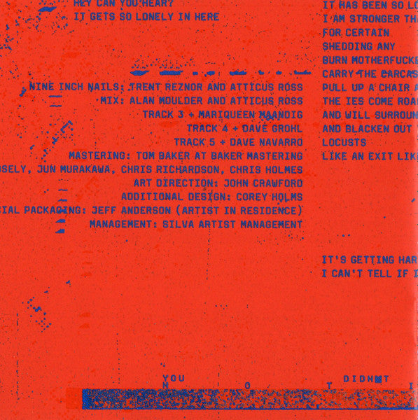 Nine Inch Nails - Not The Actual Events (CD) | Mint (M) Mint (M)-