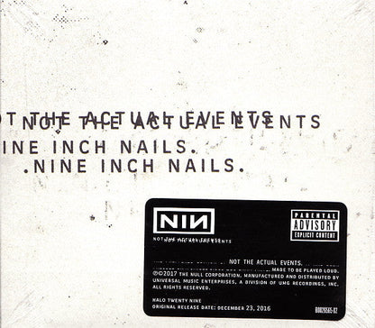 Nine Inch Nails - Not The Actual Events (CD) | Mint (M) Mint (M)-