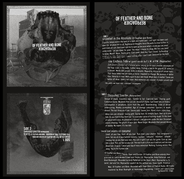 Of Feather And Bone - Of Feather And Bone / Reproacher Split (VINYL 7") | Mint (M) Mint (M)-